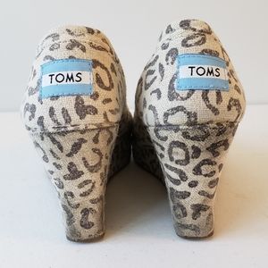 TOMS Leopard Wedge Heels